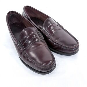 Sebago Penny Loafers Burgundy Cordovan Leather Made in USA 9.5 W 14335215